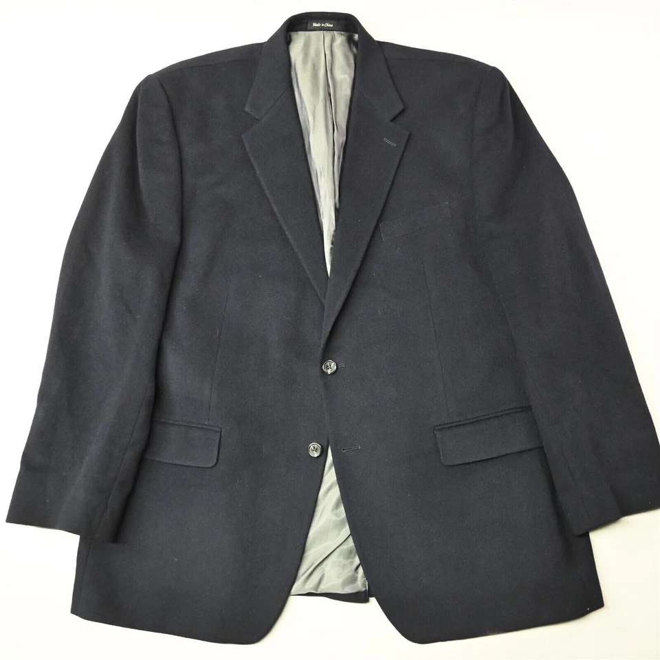 Chaps Ralph Lauren 48L Wool Silk Cashmere Flannel Mens Blazer Sport Coat Jacket - Image 1 of 4