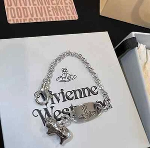 Vivienne Westwood Nana Punk Pig Y2K Bracelets Silver tone New in box B36 - Picture 1 of 8