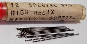 (12 pcs) #75 High Helix Wire Micro Drill Bits HSS Nitrided 90° Pt Cleveland - Bild 1 von 2
