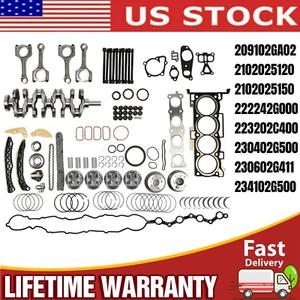 G4KJ Engine Rebuild Overhaul Kit- Crankshaft/Piston/Timing For Kia Hyundai 2.4L - Picture 1 of 14