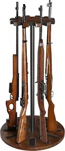 Gun Rack Heavy Solid Wood Rifle & Shotgun Holder Up to 12 Gun Capacity Organizer - Picture 1 of 7
