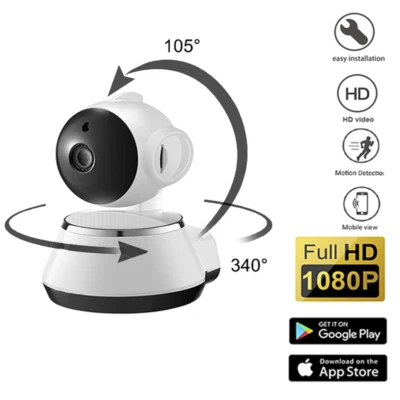 1080P HD IP Network Camera Dome Interior Security Camera Wifi RC WLAN CCTV - Image 1 of 3
