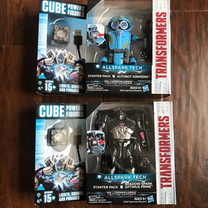 JUEGO DE 2 TRANSFORMERS ALLSPARK TECH Shadow Spark Optimus Prime y Autobot Sqweeks - Imagen 1 de 4