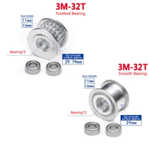 3M 32T correa de distribución de ralentí polea rueda síncrona para correa de 10 mm 15 mm de ancho nueva - Imagen 1 de 4