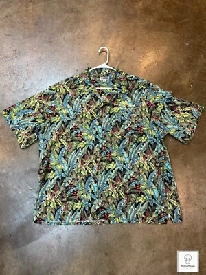 Camisa havaiana Edwards tamanho 2XL manga curta floral multicolorida - Imagem 1 de 4