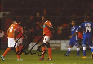 BLACKPOOL: DONERVON DANIELS SIGNED 6x4 ACTION PHOTO+COA - Picture 1 of 1