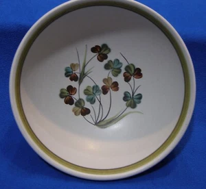 3 Denby-Langley Stoneware Shamrock Pattern Coupe Cereal Bowls 6 1/2" Diameter - Picture 1 of 8