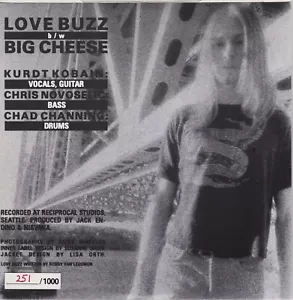 Nirvana Love Buzz b/w Big Cheese SUB POP SP23 88 VINYL 7 " Ltd Edition numbered - Foto 1 di 14