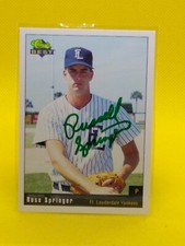 Russ Springer 1991 Best #14 PERSONAL AUTOGRAPH