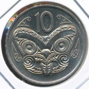 Nueva Zelanda 1975 diez centavos 10c Isabel II - elección sin circular - Imagen 1 de 3