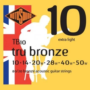 Rotosound TB10 Tru Bronze 80/20 Acoustic strings 10-50 - Picture 1 of 2
