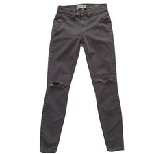 Henry&Belle Women's Distressed Super Skinny Ankle Washed Grey Jeans Size 26