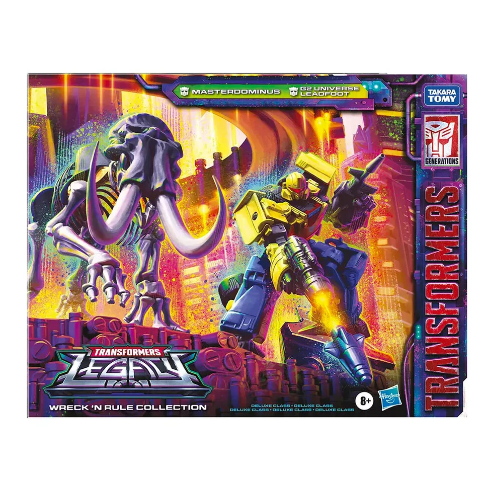 HASBRO TRANSFORMERS LEGACY WRECK'N RULE DELUXE LEADFOOT MASTERDOMINUS G2 2-PACK