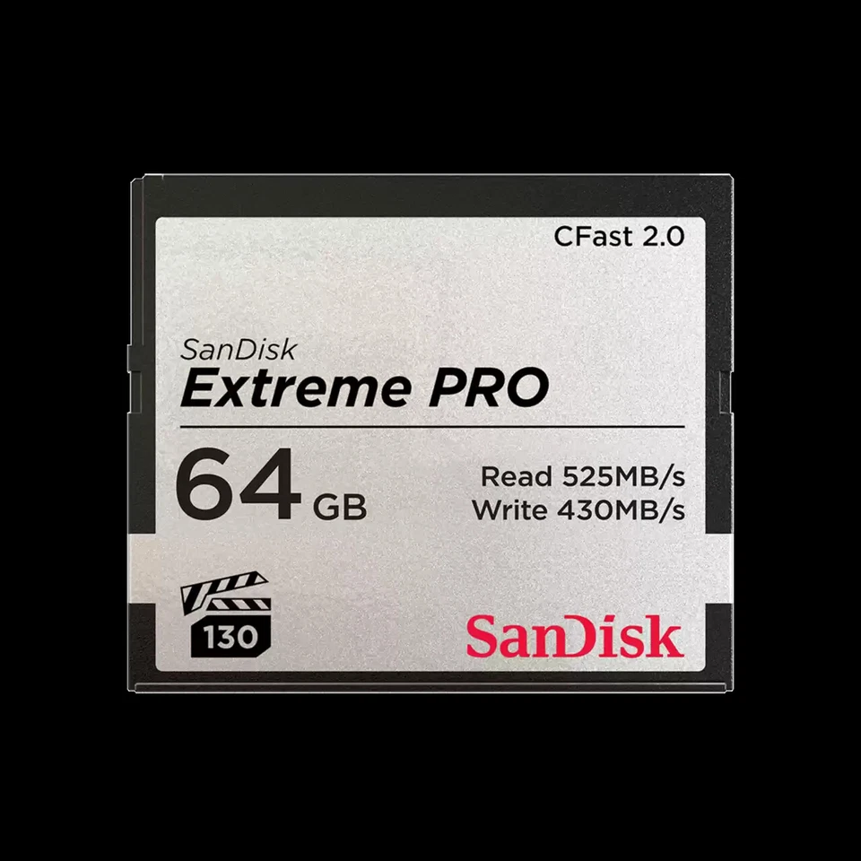 New SanDisk 128GB Extreme PRO CFast 2.0 64MB/s Memory Card for 4K Videography - Image 1 of 1