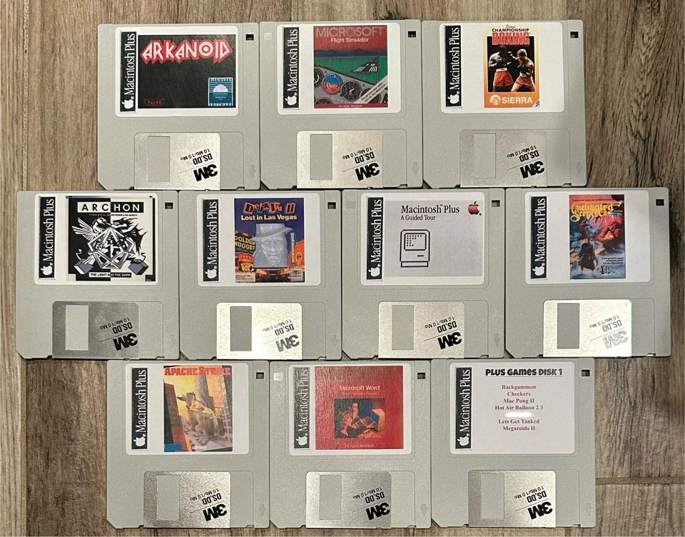 Vintage Apple Macintosh Classic Plus Game Pack 1 On New 800K Double Density Disk - Image 1 of 1