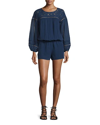 Mameluco de seda Joie azul Jevin talla L Foto 1 de 4