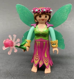 Playmobil Fairy Princess Figure - Mystery Series 13 - Green Wings, Pink, Gold - Picture 1 of 6