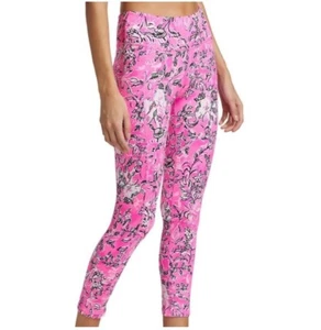 NWT Lilly Pulitzer Girl Purposefully Pink Maia Leggings Size L - Picture 1 of 9