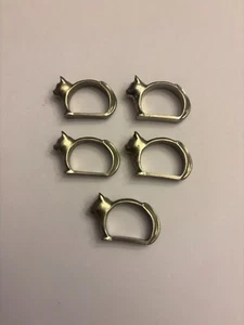 Vintage 1986 Seagull Pewter Cat Napkin Rings Set of 5 - Picture 1 of 4