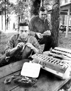 Johnny Cash & Johnny Horton foto repro canna fiume esca pesca esca compagnia # 4 - Foto 1 di 1