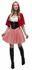 Fever Adult Women's Red Riding Hood Costume, Dress and Hooded Cape, Size 12-14