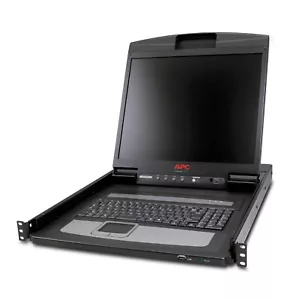 APC AP5719 - 19" Rack LCD Console 1U Rack-Mountable Keyboard Mouse & 19" Display - Picture 1 of 3