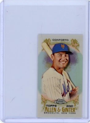 2021 Allen & Ginter Chrome Michael Conforto Mini Refractor- New York Mets - Image 1 of 2
