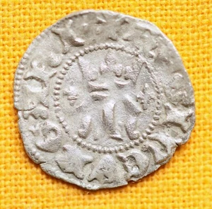 Medieval Hungarian Kingdom Coin - Maria Queen Silver Denar 1382-1395 - Picture 1 of 2