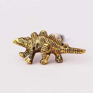 Decorative Golden Dinosaur Aluminium Dresser Knobs Pack of 2 - Picture 1 of 3