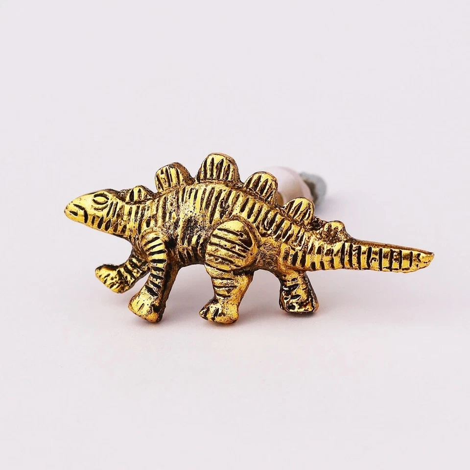 Decorative Golden Dinosaur Aluminium Dresser Knobs Pack of 2 - Image 1 of 3