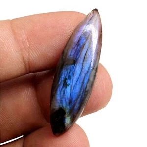 15.15 Cts Natural Multi Blue Fire Labradorite Marquise Cabochon Loose Gemstone - Picture 1 of 3