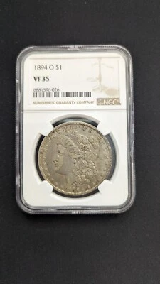 1894 O Morgan Silver $1 Dollar Coin - NGC VF 35 - Image 1 of 4