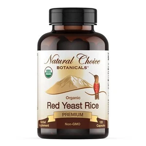 Certified Organic Red Yeast Rice Supplement - 120 Capsules, 2 Month Supply - Picture 1 of 5
