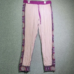 Pantalones Rampage Boho Estampado Cordón Para Mujer Medianos Púrpura Rosa Paisley... - Imagen 1 de 6