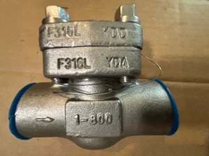 WARREN EDELSTAHL S. RÜCKSCHLAGVENTIL 1" NPT 800 LB 803HF-T 1600PSI F316L -29°C+450°C - Bild 1 von 7