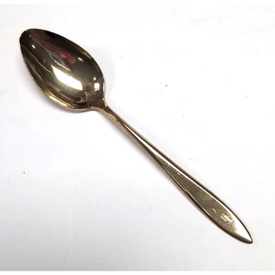 VTG Dirigold Dirilyte MONOGRAM Goldware 1 Serving Spoon REGAL Gold Flatware MCM - Image 1 of 4