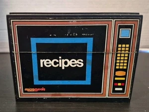 VTG Rogers 1980s Micromeals Recipe Box Kitchen Retro Microwave w/Cards - Picture 1 of 5
