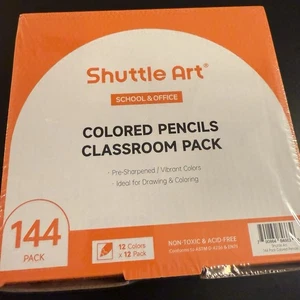 Shuttle Art Classroom Pack 12-12 Packungen vorgespitzte Buntstifte - Neu - Bild 1 von 6
