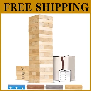 Toppling Tower Game - Giant Wood Blocks - 5 ft Height - Picture 1 of 9