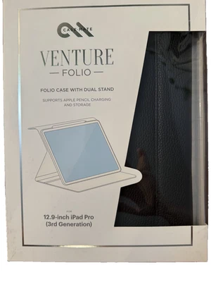 Case-Mate Venture Folio Case for Apple iPad Pro (3rd Generation) 12.9" - Black - Image 1 of 2