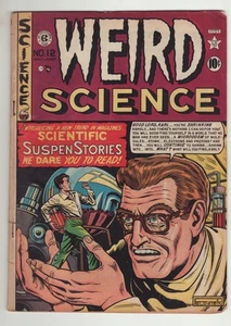 Weird Science #12 CE fumetto Golden Age Al Feldstein copertina 1950 MANCA CENTROTAVOLA - Foto 1 di 8