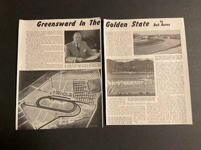 SANTA ANITA TWO PAGE ARTICLE ON THE NEW TURF COURSE Horse  Racing - Image 1 of 4