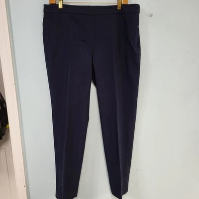 Pantalones de vestir Chaus New York para mujer talla 10 azul oscuro cremallera lateral/gancho y cierre de ojos Foto 1 de 4