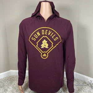 Sample 2019 Adidas Arizona State Sun Devils Men’s Hooded Long Sleeve Size Large - Picture 1 of 6