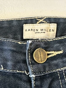 Karen Millen Women’s Jeans UK 12 Blue Embellish Pocket Design - Picture 1 of 16