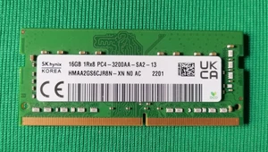 MODULO RAM MEMORIA SK HYNIX DDR4 16 GB 1Rx8 PC4 3200AA-SA2-13 2201 - Foto 1 di 1