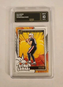 2024 Panini Donruss Drake Maye Bomb Squad RC #28 GMA 10 GEM MINT  - Bild 1 von 2