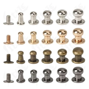 Kopfnieten Zum Anschrauben Schraubnieten Pilzkopfschrauben Knopfnieten DIY Knopf - Picture 1 of 19