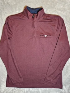 Johnston & Murphy 1/4 Zip Men’s Small Lightweight Pullover Maroon Pocket - Picture 1 of 10