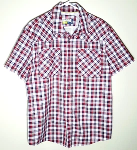 Camicia da Pesca Ventilata Magellano | Rosso Plaid Bottone Anteriore Manica Corta Uomo Medium - Foto 1 di 8